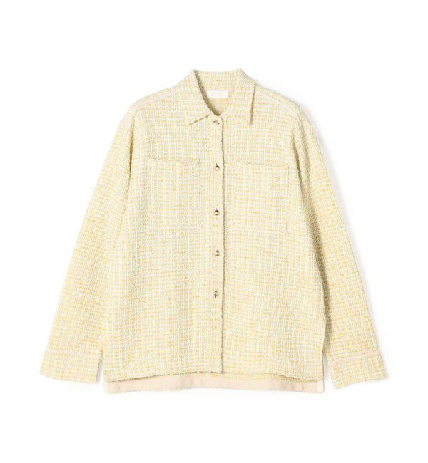 Ballsey「ミックスツイード シャツブルゾン」|カーディガン|44 ベージュ系