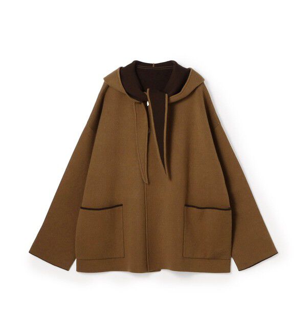 GALERIE VIE「ダブルフェイスニット リバーシブルショートコート」|その他|46 ブラウン系