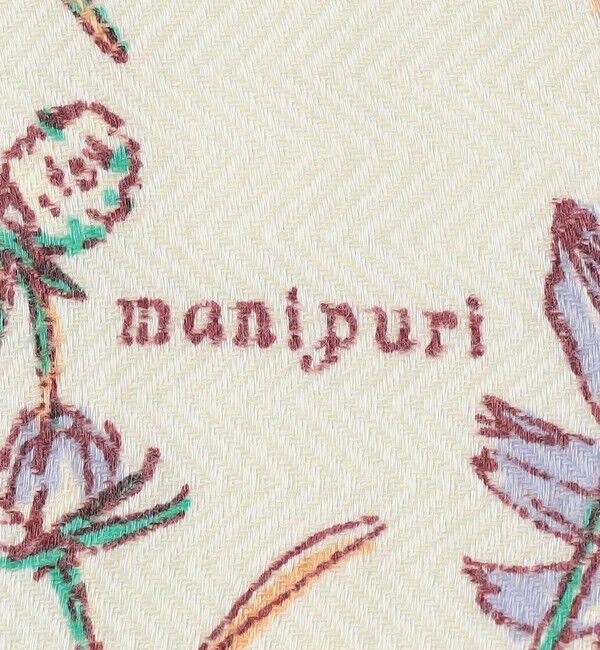 TOMORROWLAND GOODS「【別注】manipuri BLOOM GARDEN ウールシルク スカーフ」|バンダナ・スカーフ|