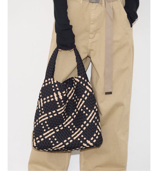 JOURNAL STANDARD「【SOL and SELENE/ソル アンド セレーネ】WOVEN NEOPRENE」|トートバッグ|ブラック A