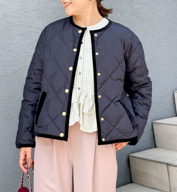 NOLLEY'S「【TAION&times;LIMONTA】別注ベロアパイピングショートダウン」|ダウン|