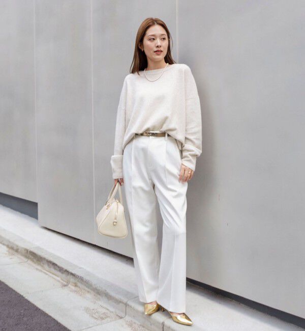 NOLLEY'S「《防シワ》ウォッシャブルウールライクセミワイドパンツ」|その他|