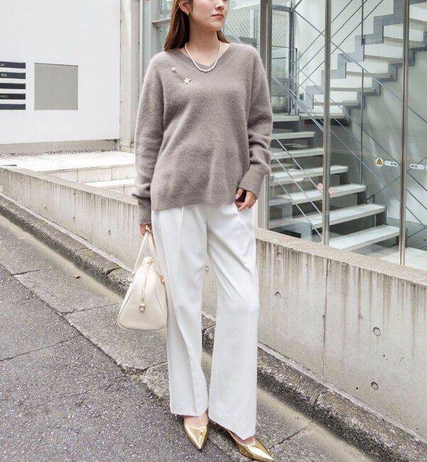 NOLLEY'S「《防シワ》ウォッシャブルウールライクセミワイドパンツ」|その他|