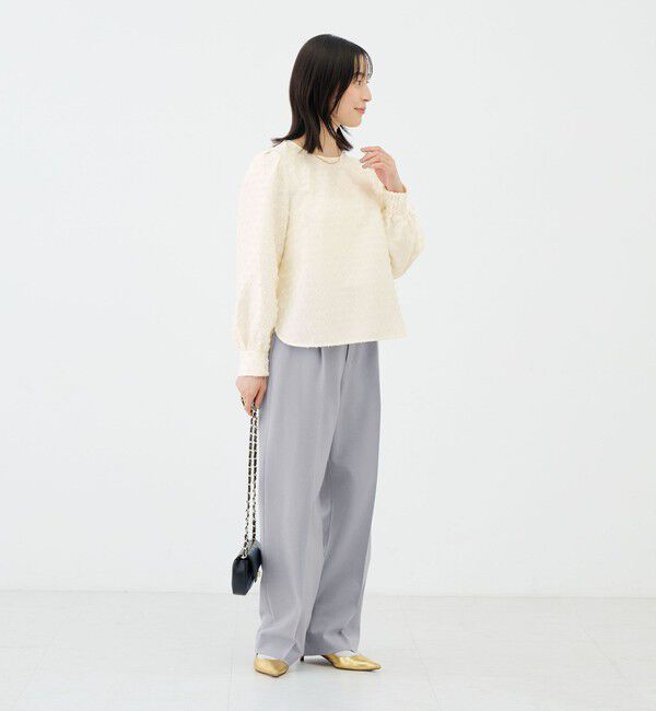 NOLLEY'S「《防シワ》ウォッシャブルウールライクセミワイドパンツ」|その他|