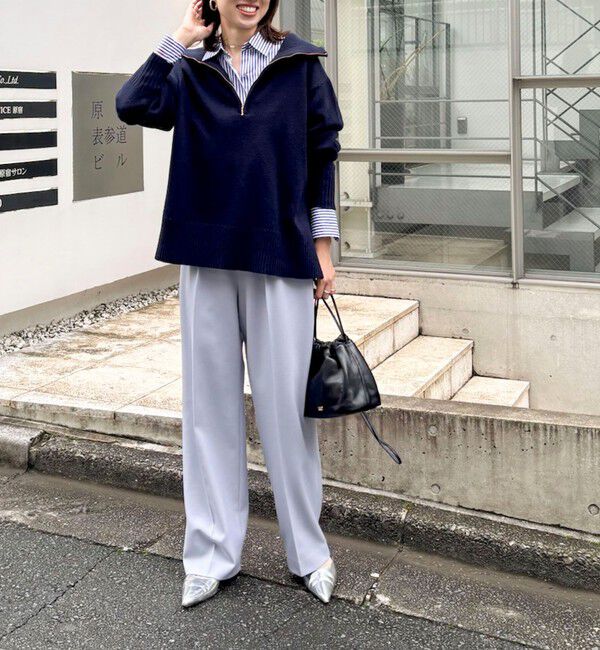 NOLLEY'S「《防シワ》ウォッシャブルウールライクセミワイドパンツ」|その他|