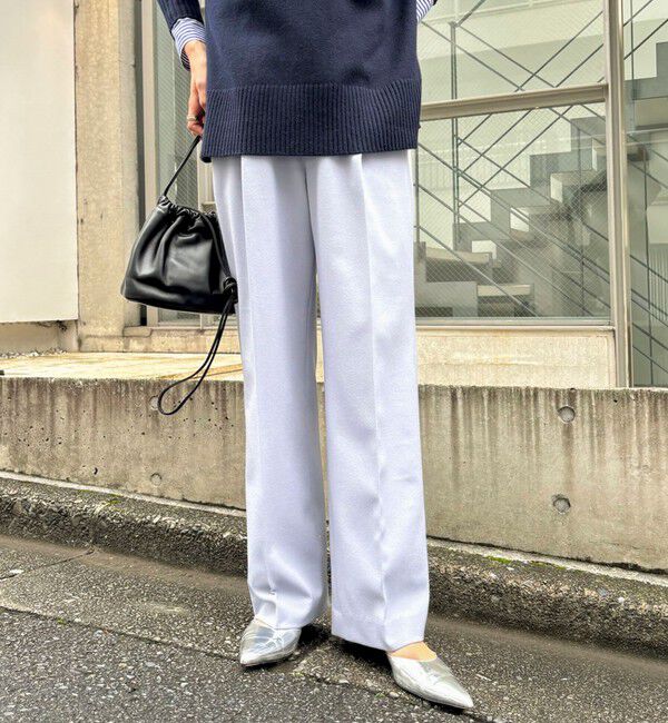 NOLLEY'S「《防シワ》ウォッシャブルウールライクセミワイドパンツ」|その他|
