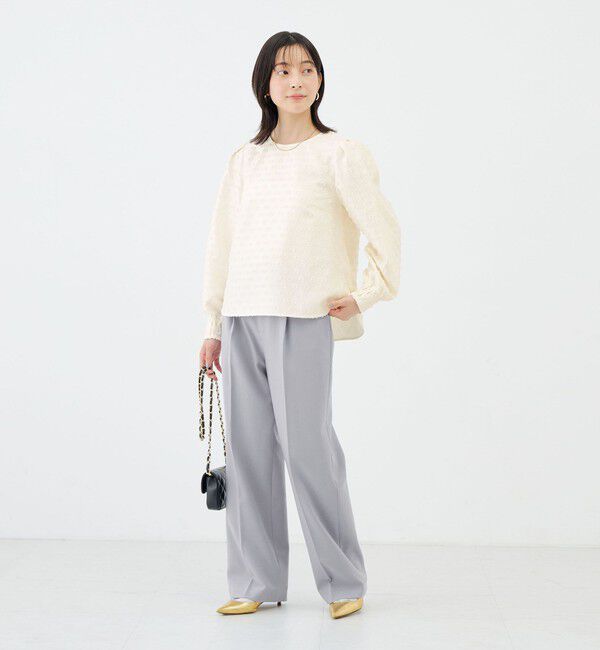 NOLLEY'S「《防シワ》ウォッシャブルウールライクセミワイドパンツ」|その他|