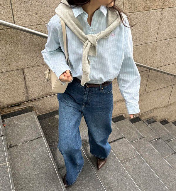 fredy emue「FR刺繍オックスコンパクトシャツ」|シャツ・ブラウス|