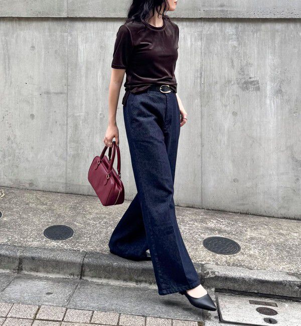 fredy emue「ベロア半袖Tシャツ」|Tシャツ・カットソー|