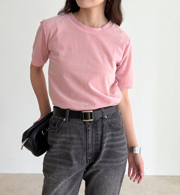 fredy emue「ベロア半袖Tシャツ」|Tシャツ・カットソー|