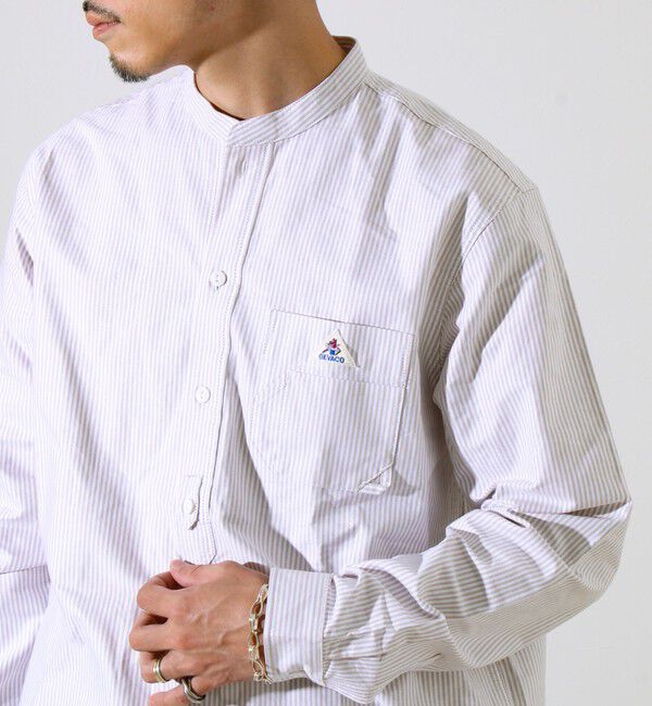 GLOSTER「【シーズンレス】【GEVACO】オックスバンドカラーシャツ」|シャツ・ブラウス|