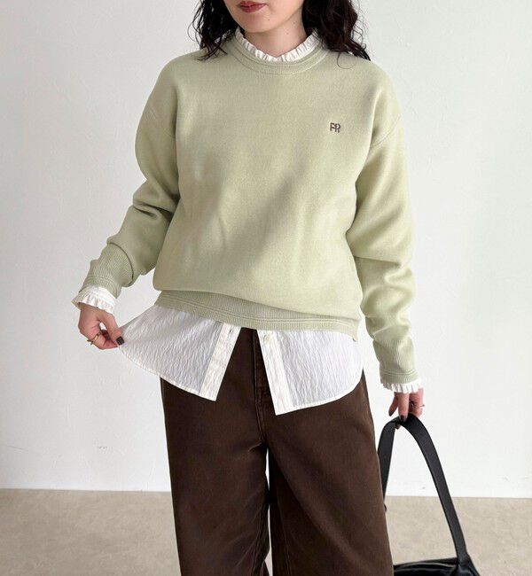 fredy emue「FR刺繍スウェットニットプルオーバー」|ニット・セーター|