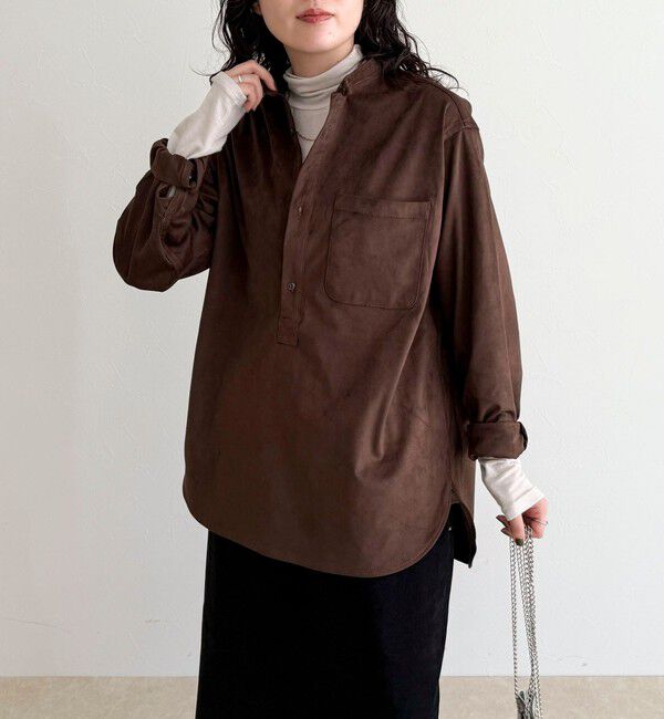 fredy emue「【LANCER CLOTHING CORPORATION】STANDCOLLAR SHIRTS SUEDE」|シャツ・ブラウス|