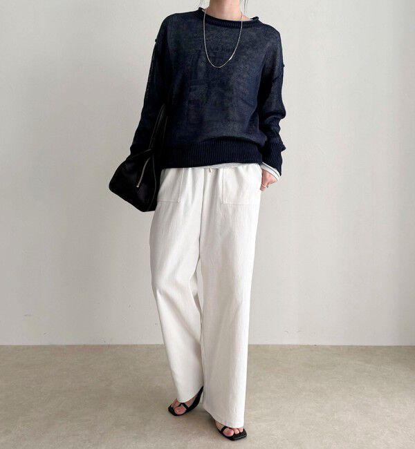 fredy emue「LINEN100ニットプルオーバー」|ニット・セーター|