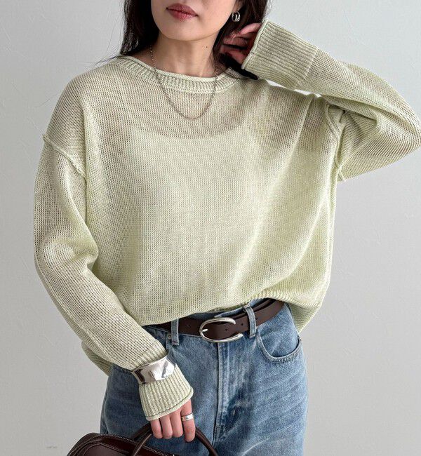 fredy emue「LINEN100ニットプルオーバー」|ニット・セーター|