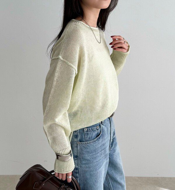 fredy emue「LINEN100ニットプルオーバー」|ニット・セーター|