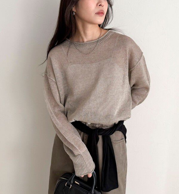 fredy emue「LINEN100ニットプルオーバー」|ニット・セーター|
