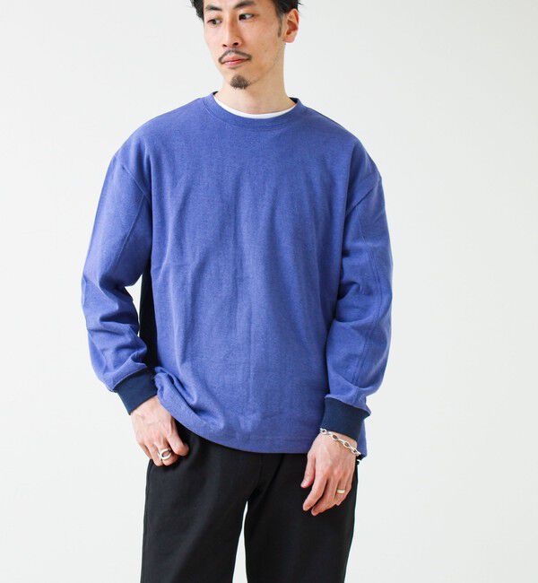 GLOSTER「【一枚でサマになる】ブークレ配色ラインプルオーバー」|Tシャツ・カットソー|