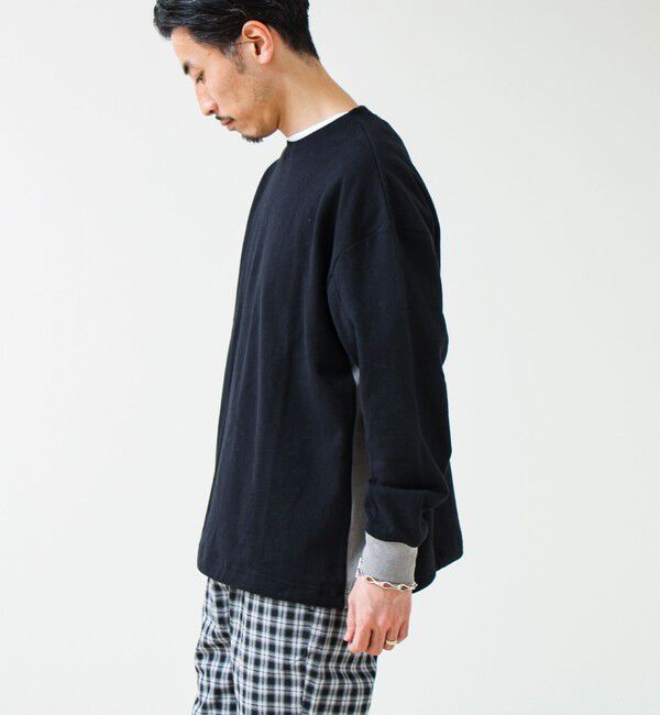 GLOSTER「【一枚でサマになる】ブークレ配色ラインプルオーバー」|Tシャツ・カットソー|