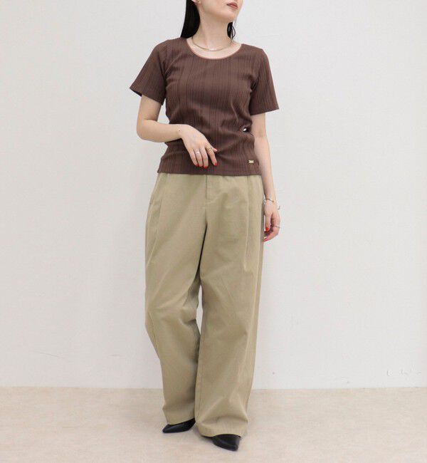fredy emue「ランダムテレコ5分袖Tシャツ」|Tシャツ・カットソー|