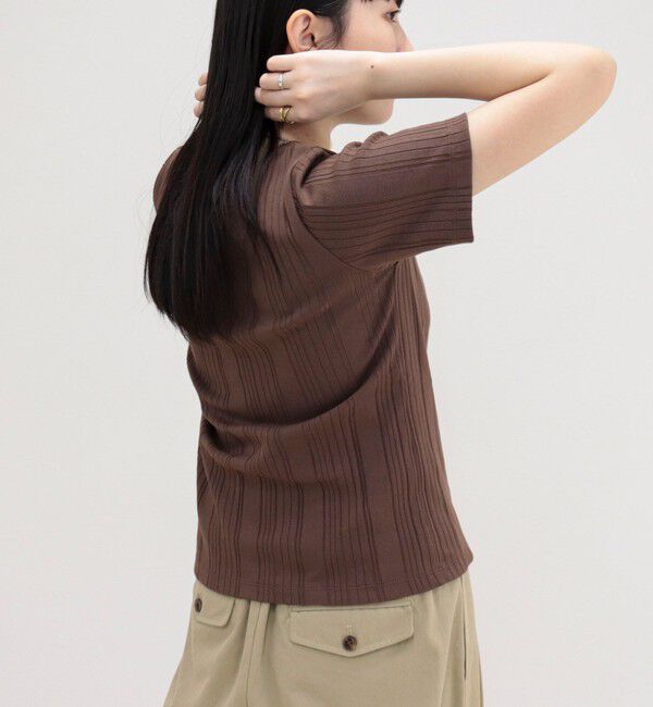 fredy emue「ランダムテレコ5分袖Tシャツ」|Tシャツ・カットソー|