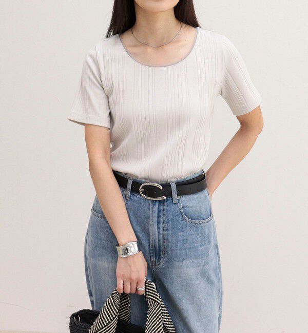 fredy emue「ランダムテレコ5分袖Tシャツ」|Tシャツ・カットソー|