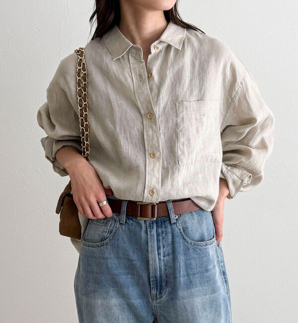 fredy emue「LINEN100 2WAYカシュクールシャツ」|シャツ・ブラウス|