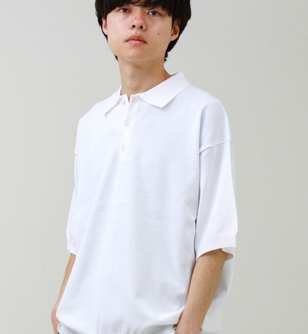 GLOSTER「【ラクなのに上品】コットンタッチリラックスポロ」|ポロシャツ|