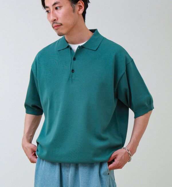 GLOSTER「【ラクなのに上品】コットンタッチリラックスポロ」|ポロシャツ|