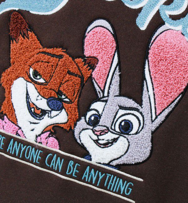 GLOSTER「【ZOOTOPIA/ズートピア】ニック＆ジュディ サガラ刺繍クルースウェット 裏起毛」|スウェット・ジャージ|