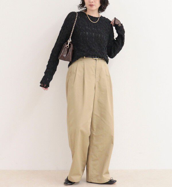 fredy emue「チュールレイヤードレースロンTシャツ」|Tシャツ・カットソー|