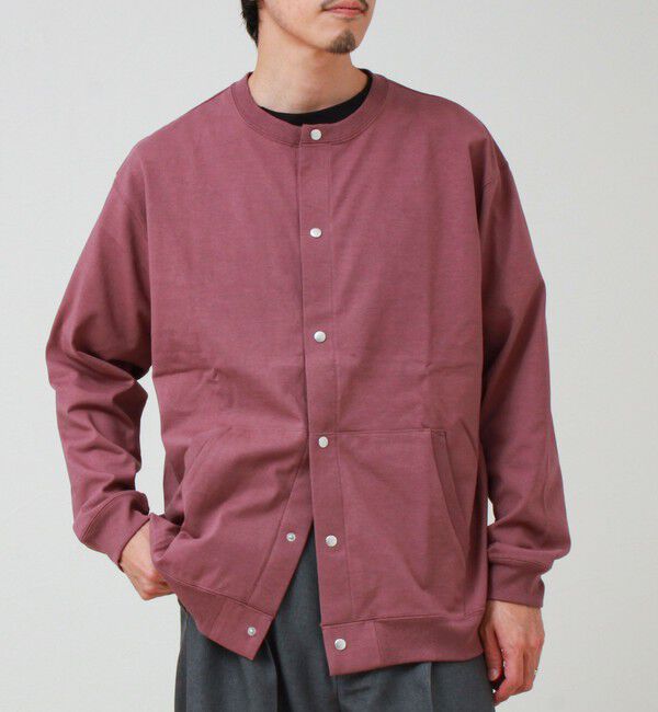 GLOSTER「【BOY BACK FANCY】裏配色  クルーネックカーディガン」|カーディガン|