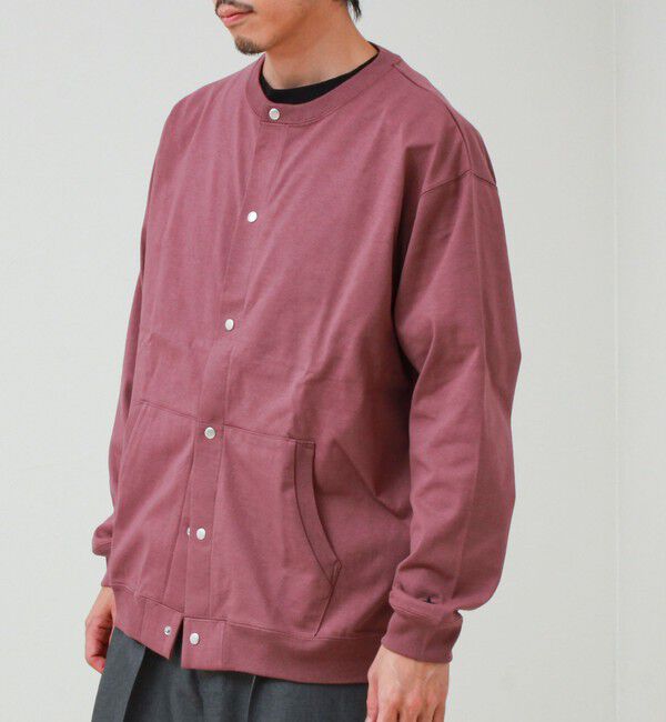GLOSTER「【BOY BACK FANCY】裏配色  クルーネックカーディガン」|カーディガン|