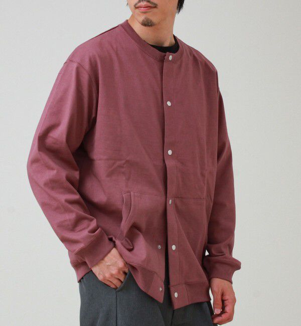 GLOSTER「【BOY BACK FANCY】裏配色  クルーネックカーディガン」|カーディガン|