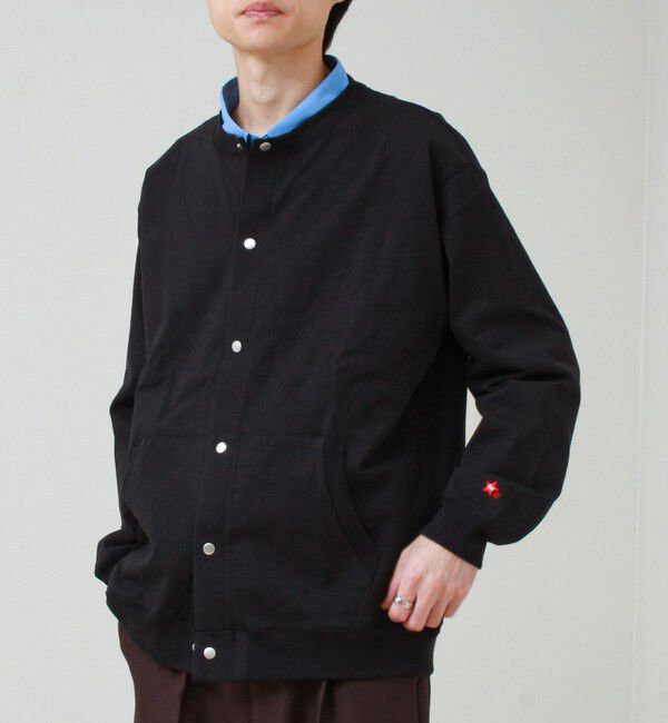 GLOSTER「【BOY BACK FANCY】裏配色  クルーネックカーディガン」|カーディガン|ブラック