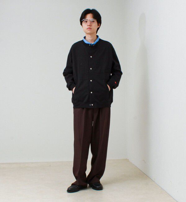 GLOSTER「【BOY BACK FANCY】裏配色  クルーネックカーディガン」|カーディガン|