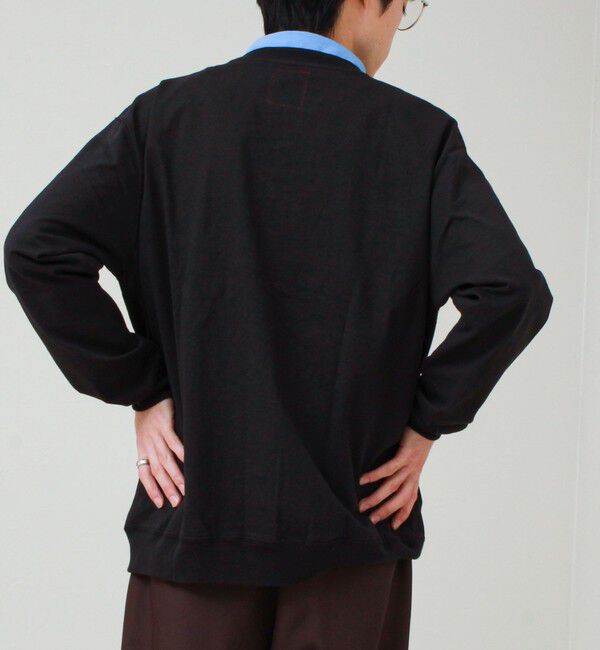 GLOSTER「【BOY BACK FANCY】裏配色  クルーネックカーディガン」|カーディガン|