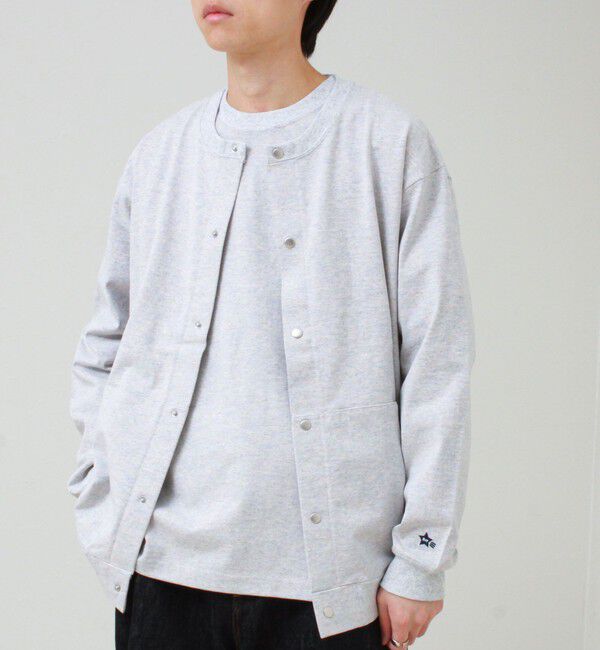 GLOSTER「【BOY BACK FANCY】裏配色  クルーネックカーディガン」|カーディガン|