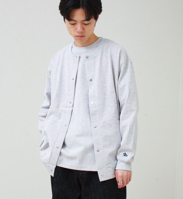 GLOSTER「【BOY BACK FANCY】裏配色  クルーネックカーディガン」|カーディガン|