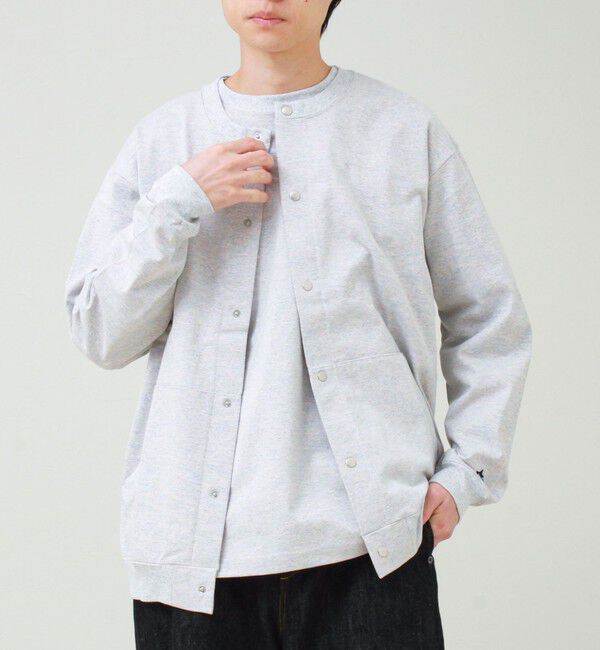 GLOSTER「【BOY BACK FANCY】裏配色  クルーネックカーディガン」|カーディガン|