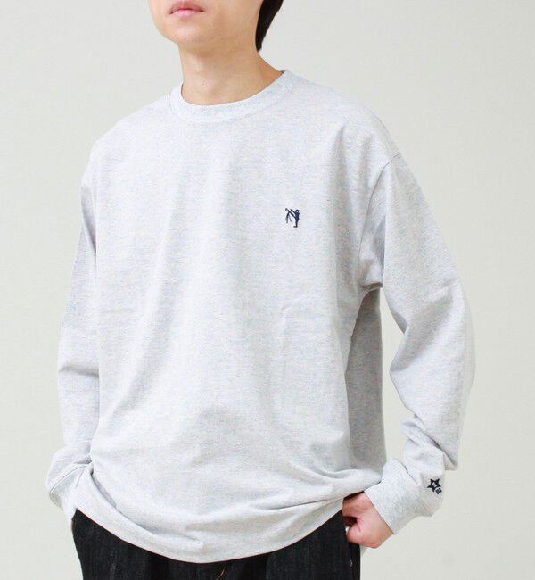 GLOSTER「【BOY BACK FANCY】裏配色 ロングスリーブTシャツ」|Tシャツ・カットソー|ライトグレー