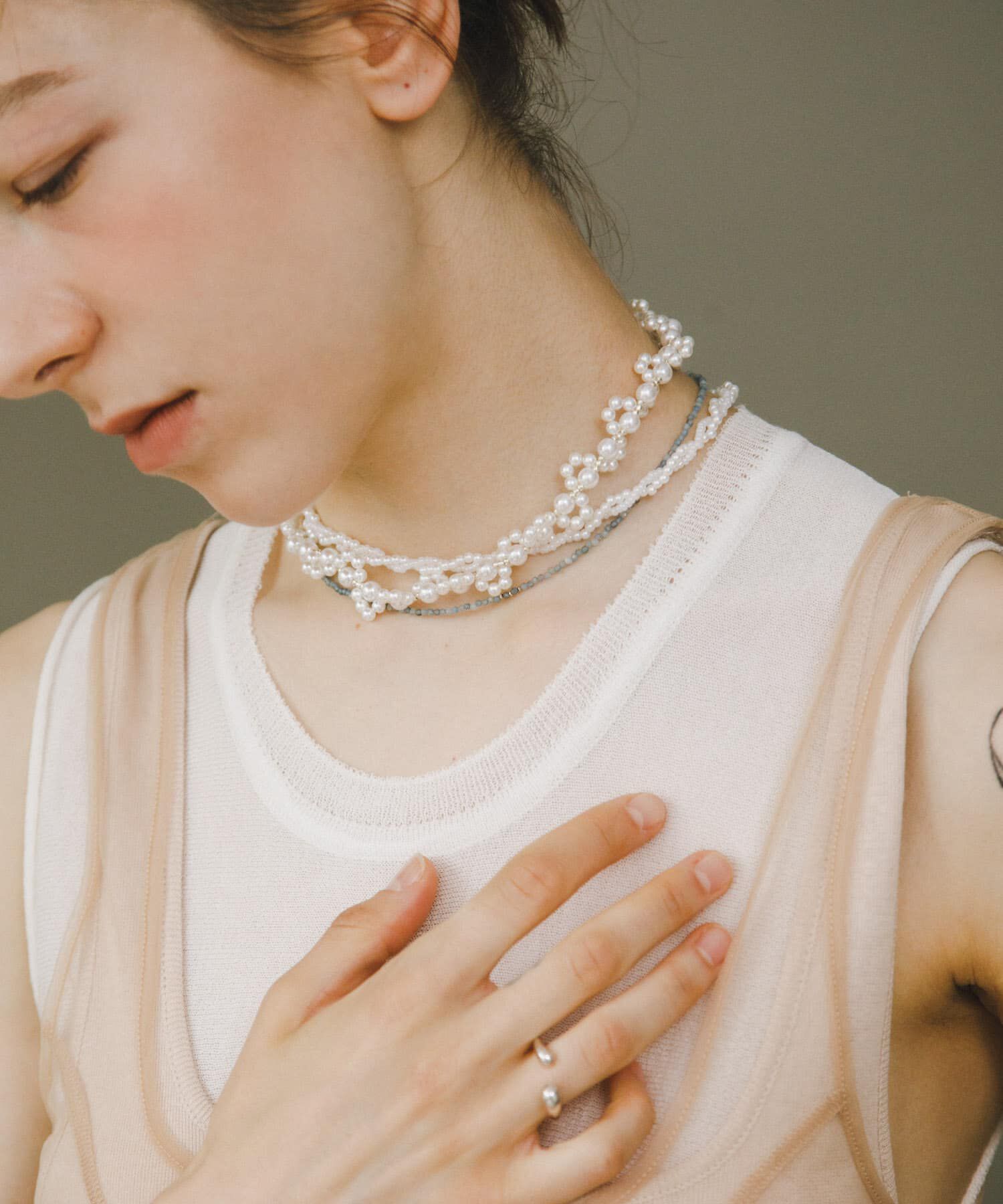 URBAN RESEARCH「decor『デコール』　TWIST PEARL BEADSCHOKER」|ネックレス|