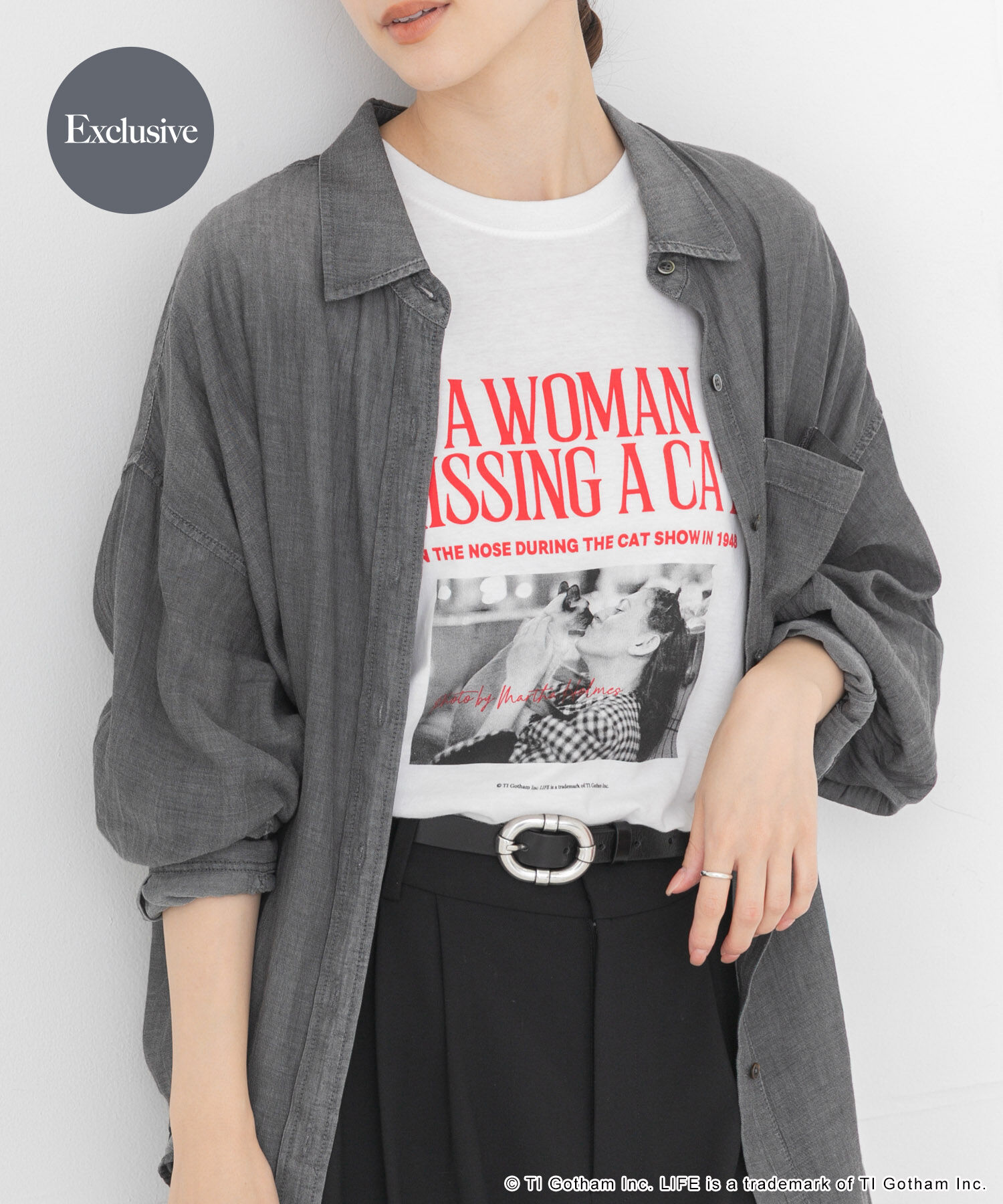 URBAN RESEARCH「『別注』GOOD ROCK SPEED&times;URBAN RESEARCH　CAT T-SHIRTS」|Tシャツ・カットソー|ホワイト