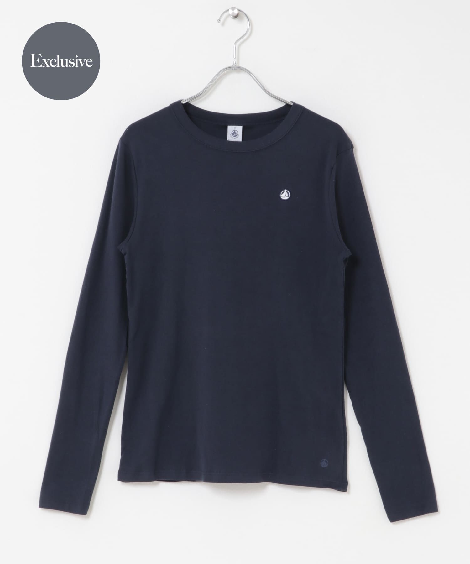 URBAN RESEARCH DOORS「『別注』PETIT BATEAU&times;DOORS　EMBROIDERYロングTシャツ」|Tシャツ・カットソー|ブルー系その他