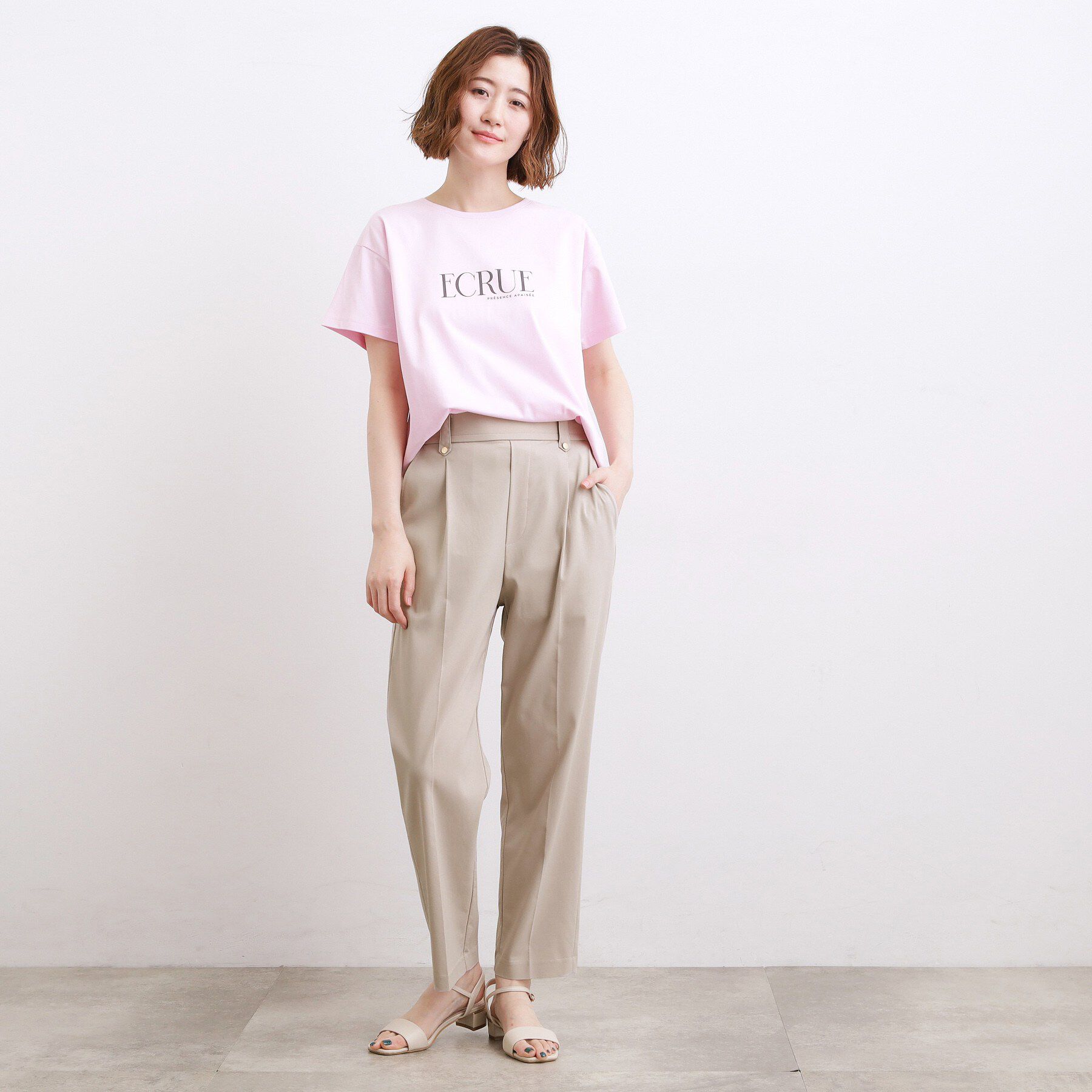 grove「センタープレスがとれにくい、ハイパーストレッチテーパードパンツ」|その他|