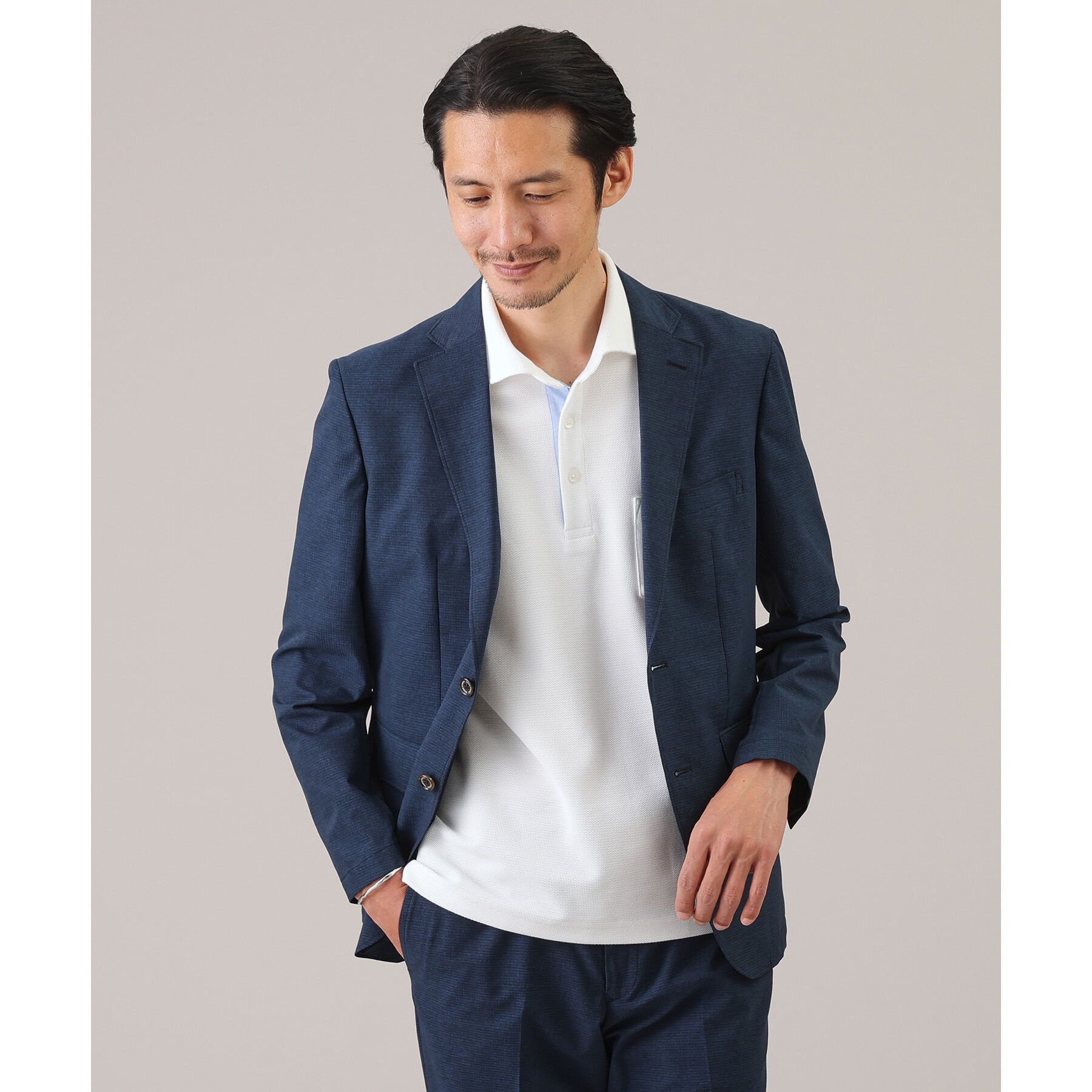 TAKEO KIKUCHI「【抗菌防臭／9色5サイズ展開】ハニカムメランジ ポロシャツ」|ポロシャツ|