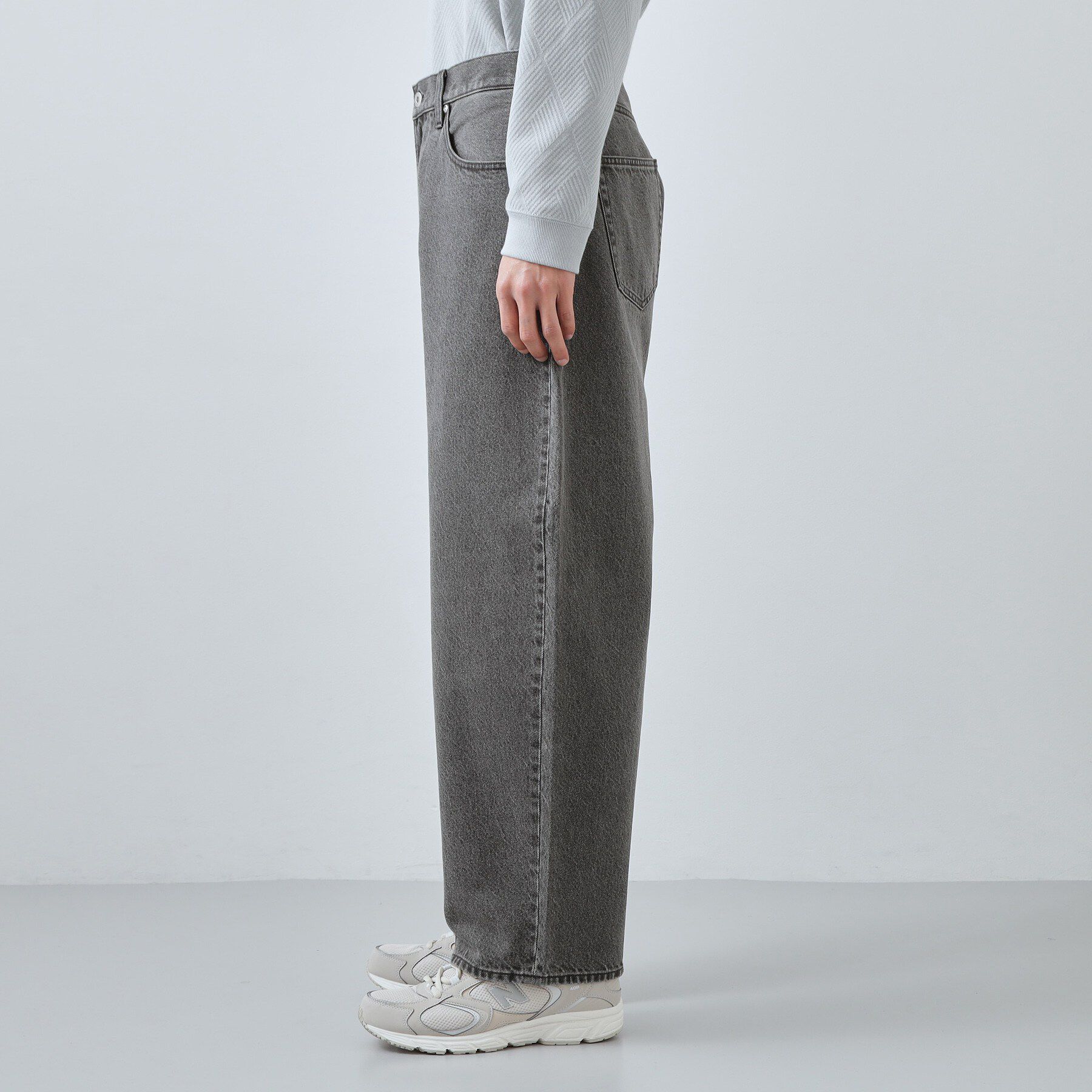 THE SHOP TK「【半歩先のオシャレ】デニムカーブパンツ　セットアップ可/洗濯機OK」|デニム|