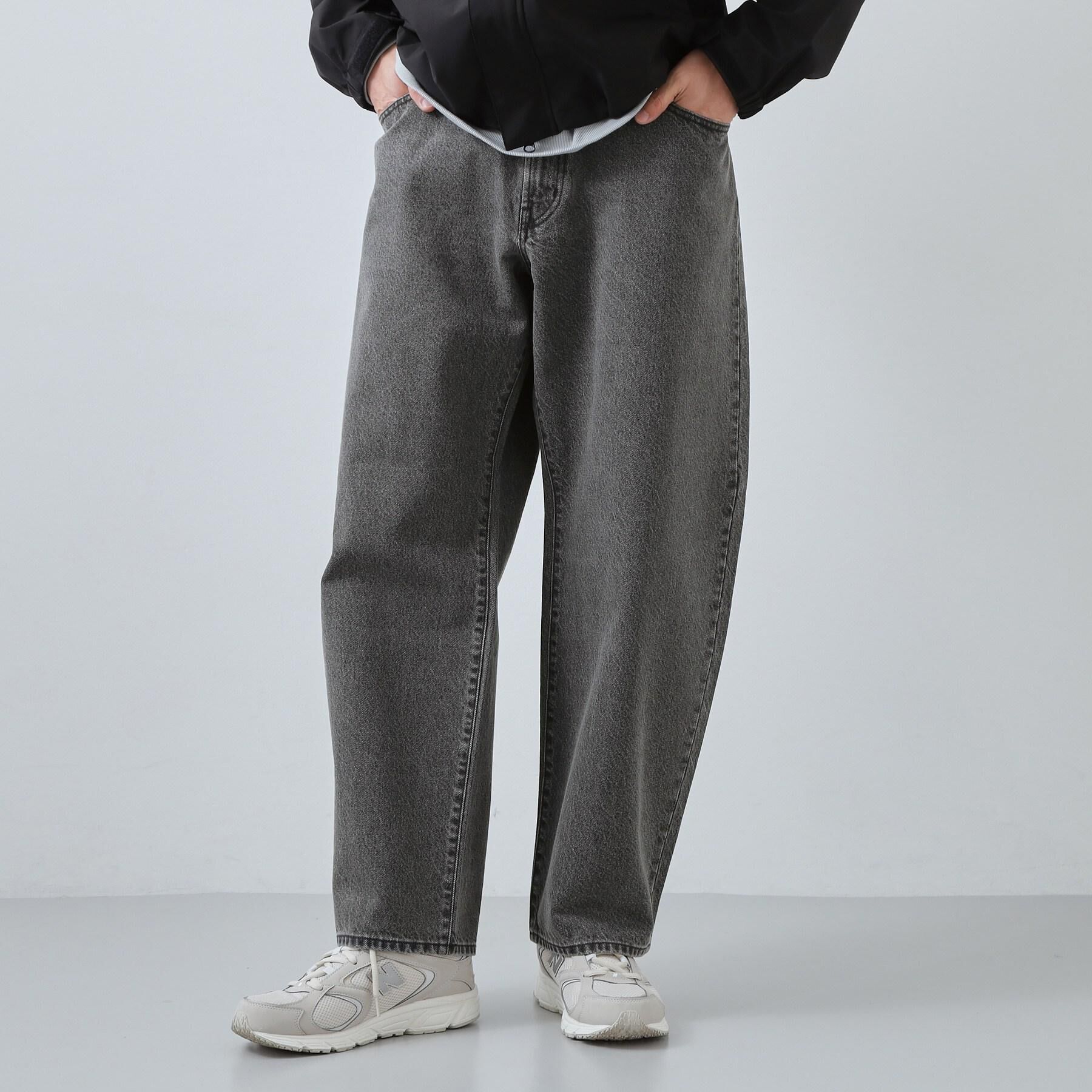THE SHOP TK「【半歩先のオシャレ】デニムカーブパンツ　セットアップ可/洗濯機OK」|デニム|