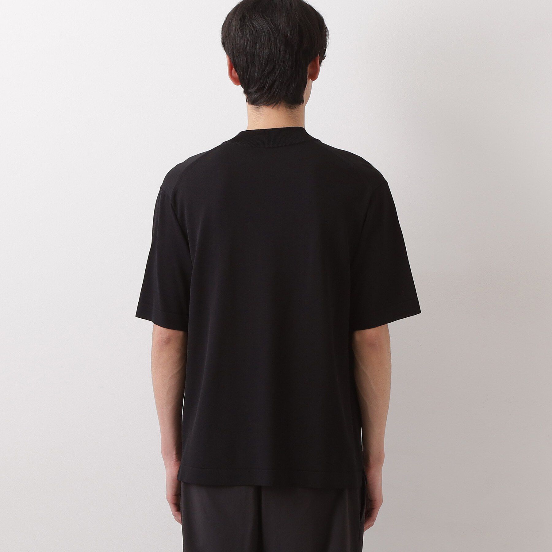 THE SHOP TK「《KURO》半袖モックネックニット 接触冷感」|ニット・セーター|