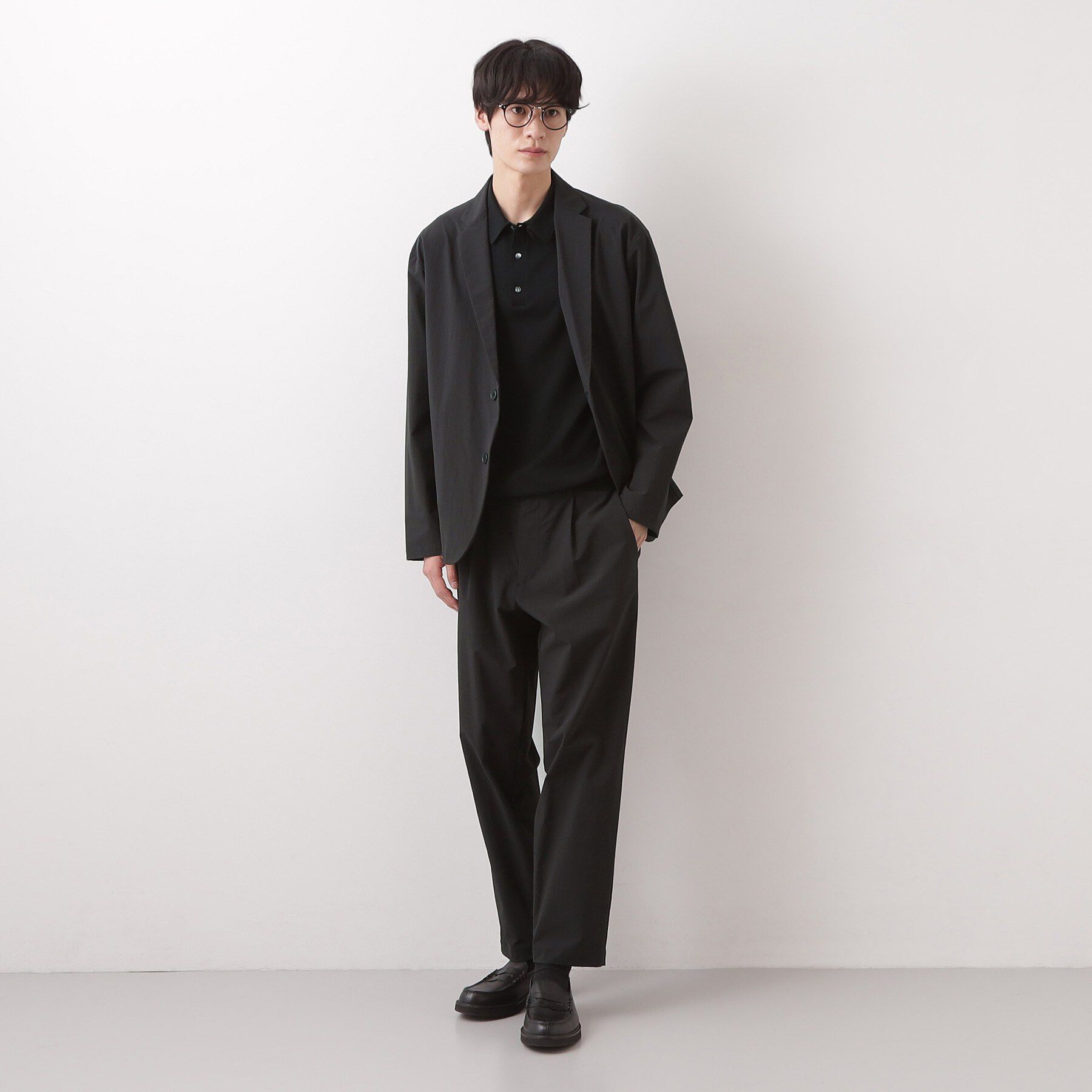 THE SHOP TK「《KURO》コーデュラナイロン  テーパードパンツ セットアップ可／防シワ／撥水／ストレッチ」|その他|